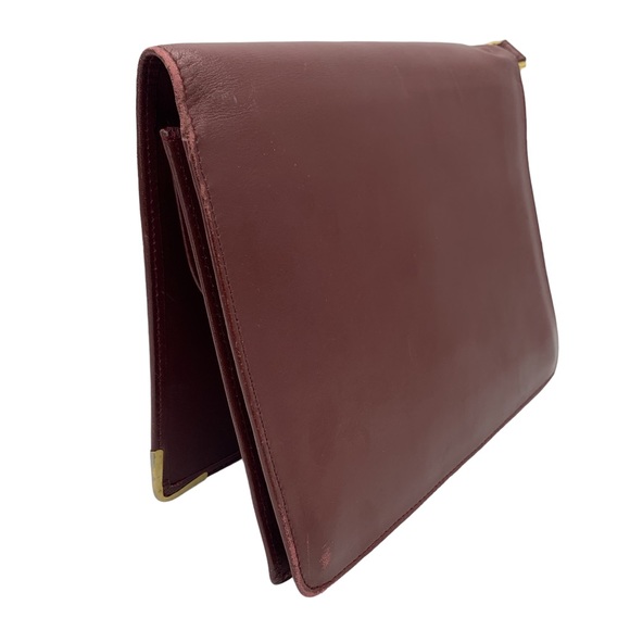Cartier Must de Cartier Clutch Leather Bag in Burgundy - Picture 3 of 16